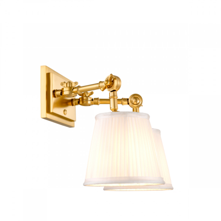   Aplica de perete Wentworth dublă finisaj auriu inclusiv alb 107222 EICHHOLTZ [3]