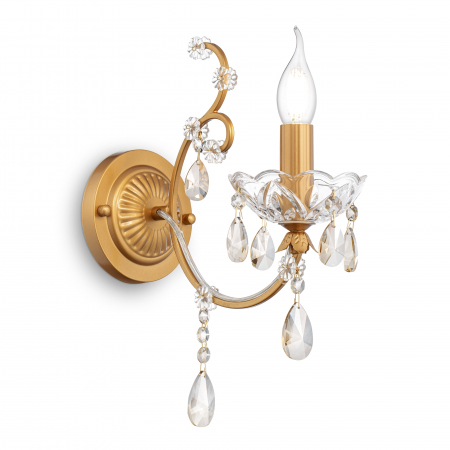 Aplice LED - Aplica Sevilla DIA004-01-G, 1xE14, aurie+transparenta, IP20, Maytoni