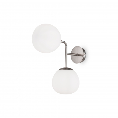 Aplice LED - Aplica Erich MOD221-WL-02-N, 2xE14, alba+nichel, IP20, Maytoni