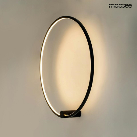 Aplică Hoop 60x17x60 cm, Oțel Negru - Moosee [1]