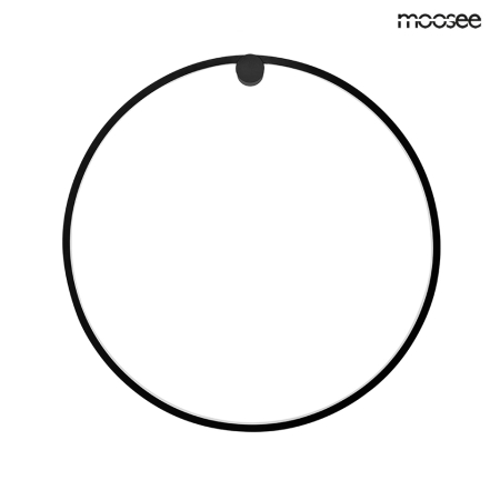 Aplică Hoop 60x17x60 cm, Oțel Negru - Moosee [2]