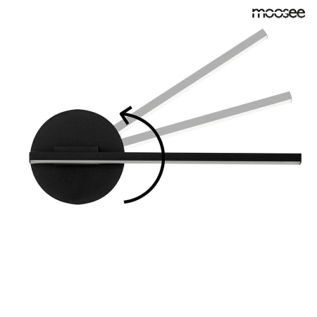 Aplică Horizon 31x8,5x11 cm, Metal și Aluminiu Negru - Moosee [6]