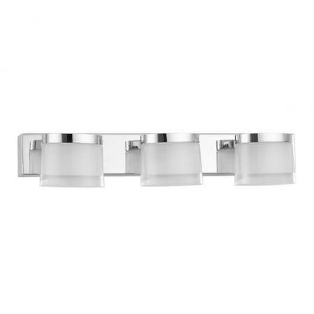 Promotii - Aplica LED liniara perete baie Agusti, 3/4 surse de lumina din acril, baza metal, IP44, 9122331 - Novaluce