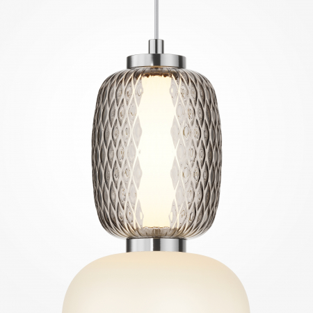 Aplica LED Pattern MOD267WL-L18CH3K, 18W, 2400lm, lumina calda, IP20, crom+alba+gri, Maytoni [1]