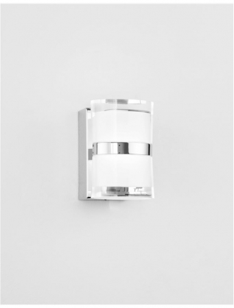 Aplica LED perete baie Agusti, 1/2 surse de lumina din acril, baza metal, IP44, 9122311 - Novaluce [6]