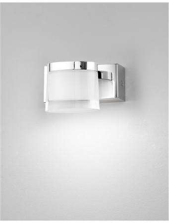 Aplica LED perete baie Agusti, 1/2 surse de lumina din acril, baza metal, IP44, 9122311 - Novaluce [1]