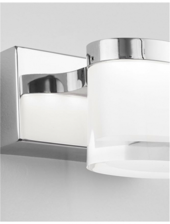Aplica LED perete baie Agusti, 1/2 surse de lumina din acril, baza metal, IP44, 9122311 - Novaluce [2]
