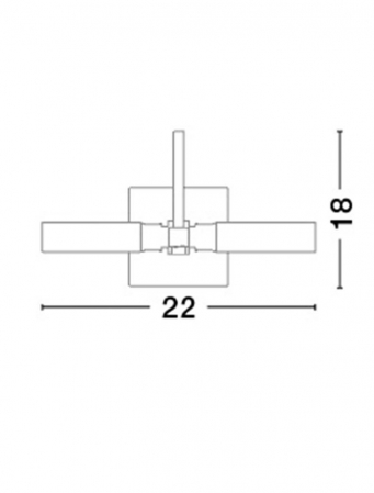 Aplica LED perete liniara baie transparenta Vitor, din sticla, baza metal, IP44, 6310661 - Novaluce [1]