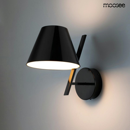 Aplică Mago 19,5x27x28 cm, Metal și Acril Negru - Moosee [1]