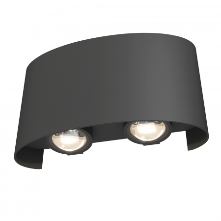 Aplica pentru exterior LED Strato O417WL-L4GR3K, 4W, 400lm, lumina calda, IP54, gri, Maytoni [1]