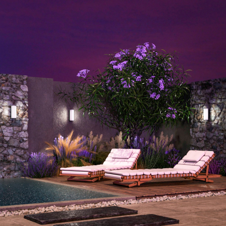 Aplica pentru exterior LED Rock O434WL-L12W3K, 12W, 600lm, lumina calda, IP54, grafit, Maytoni [1]