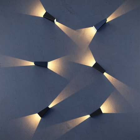 Aplica pentru exterior LED Times square O580WL-L6B, 6W, 380lm, lumina calda, IP54, neagra, Maytoni [1]