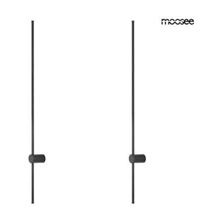 Produse - Aplică Ombre 120 6x9,5x121 cm, Oțel Negru - Moosee