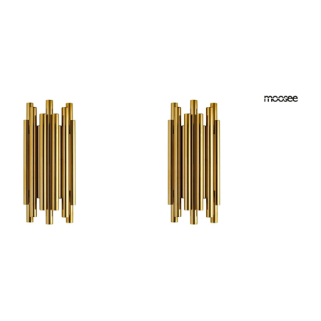 Produse - Aplică Organo 19x10,5x43 cm, Aluminiu Auriu - Moosee