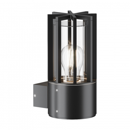 Aplice LED - Aplica pentru exterior Barrel O453WL-01GF, 1xE27, grafit, IP54, Maytoni