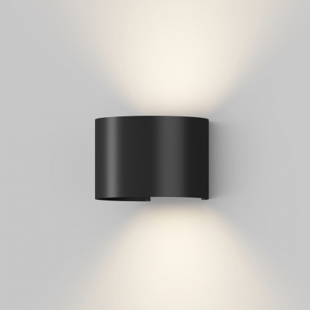 Aplice LED - Aplica pentru exterior LED Fulton O573WL-L6B, 6W, 500lm, lumina neutra, IP54, neagra, Maytoni