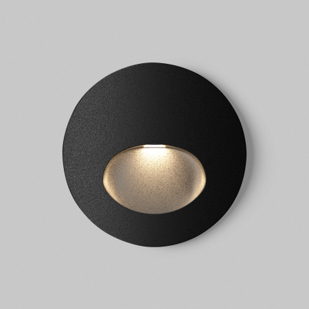 Produse - Aplica pentru scari LED Bil O015SL-L3B3K, 3W, 60lm, lumina calda, IP54, neagra, Maytoni