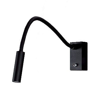 Aplice LED - Aplica perete ajustabila neagra/alba iluminare LED Rhys 5x49,5x10 cm metal/acril/silicon, W0046 - Maxlight