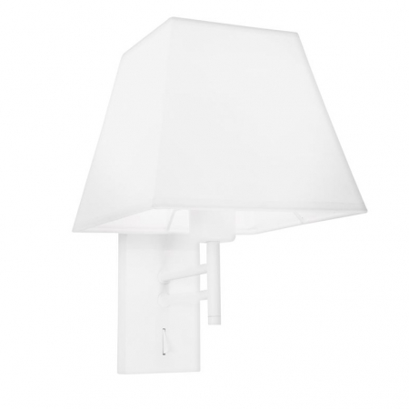 Aplice LED - Aplica perete alba/alba-argintiu Rudy, baza din metal, abajur textil, 8126161 - Novaluce