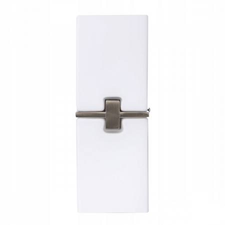 Aplica perete alba dubla forma cuburi suprapuse Zayna 10,5x27,5 cm, nichel satinat/alb, AZ 0085 - Azzardo [2]
