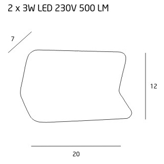 Aplica perete alba iluminare LED Vinko 20x7x12 cm din aluminiu, W0131 - Maxlight [2]