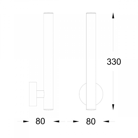 Aplica perete alba LED LOYA 33 cm stil minimalist, iluminare ambele capete, 003064-009136 - Zumaline [1]