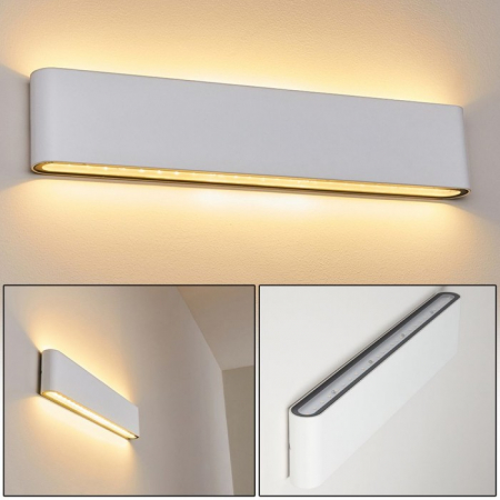 Aplica perete alba lunga cu iluminare LED Peni 28/44/60 cm, design modern, aluminiu, iluminare sus - jos, AZ 1683 - Azzardo [1]