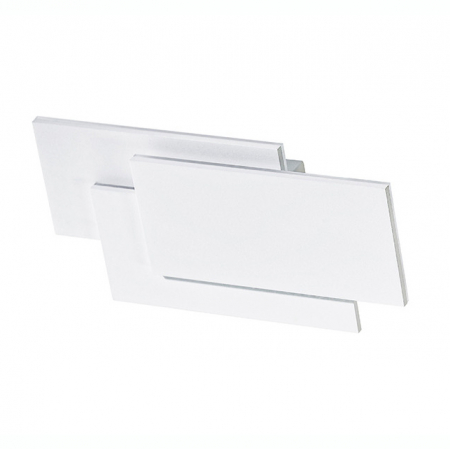 Lichidare stoc - Aplica perete alba/neagra LED Bilia 26x12,5 cm, dreptunghiuni suprapuse, design minimalist, AZ 2199 - Azzardo