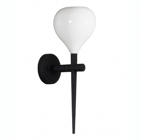 Aplice LED - Aplica perete alba/neagra/rosie finisaj lucios Advey 20x50 cm, design modern, suport metalic negru, AZ 1073 - Azzardo