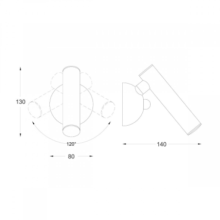Aplica perete alba rotativa LOYA iluminare LED, stil minimalist, 003064-009134 - Zumaline [1]