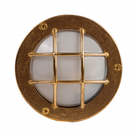 Produse - Aplica perete exterior rotunda aurie ALIVERI  Ø14 cm stil industrial, 002177-016739 - Zumaline