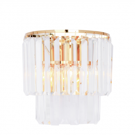 Aplice LED - Aplica perete aurie stil glam AMEDEO cu cristale, design modern, 003064-009239 - Zumaline