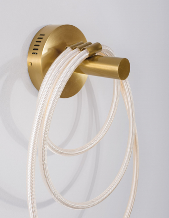 Aplica perete aurie Contorsion 35x50 cm, forma asimetrica tub LED, design modern, 9082091 - Novaluce [3]