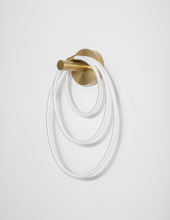Aplica perete aurie Contorsion 35x50 cm, forma asimetrica tub LED, design modern, 9082091 - Novaluce [2]
