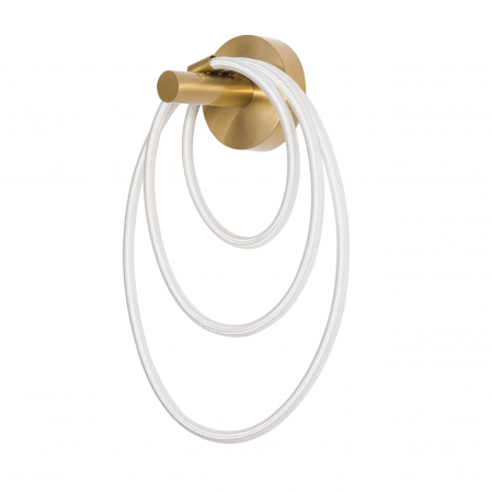 Promotii - Aplica perete aurie Contorsion 35x50 cm, forma asimetrica tub LED, design modern, 9082091 - Novaluce