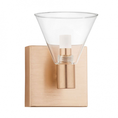 Promotii - Aplica perete aurie LED Kalila 17.5x12 cm, metal/sticla, 9060111 - Novaluce