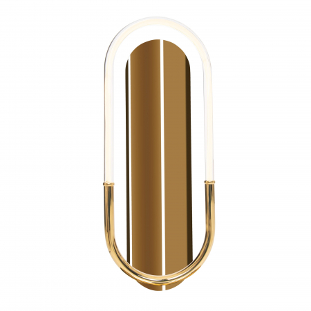 Promotii - Aplica perete aurie lux LED dimabil Finta 33x7,6x83 cm, otel inoxidabil/silicon /sticla, W0290D - Maxlight