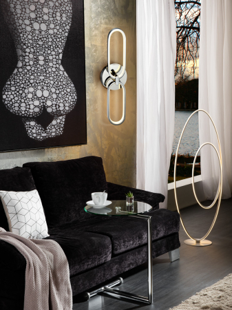 Aplica perete aurie rose/crom Githa 50 cm iluminare LED, 787024 - Schuller [1]