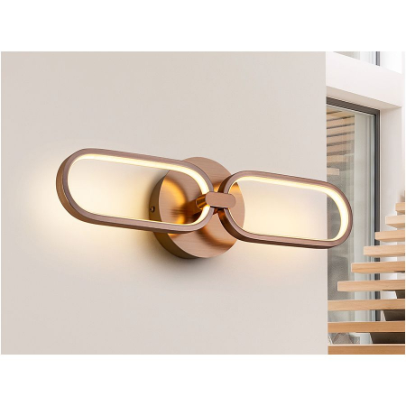 Aplica perete aurie rose/crom Githa 50 cm iluminare LED, 787024 - Schuller [5]