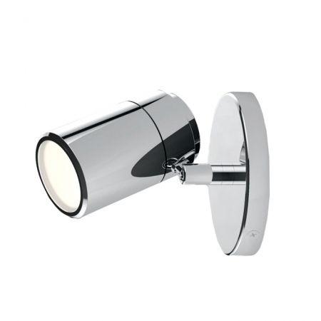 Plafoniere LED - Aplica perete baie crom Noora Ø 10 cm cu spot lumina reglabil, IP44, AZ 1310 - Azzardo