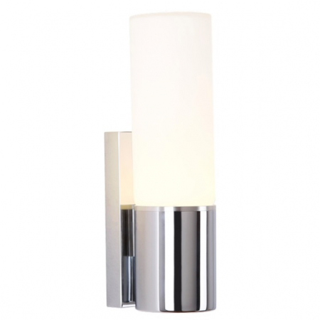 Aplice LED - Aplica perete baie iluminare LED Mozzi 6,5x9,5x24 cm metal/sticla opal IP44, W0222 - Maxlight