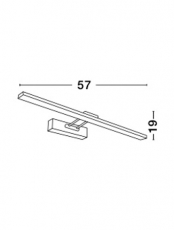 Aplica perete baie LED crom liniara Odin, 57/63 cm, din metal, IP44, 8141291 - Novaluce [6]