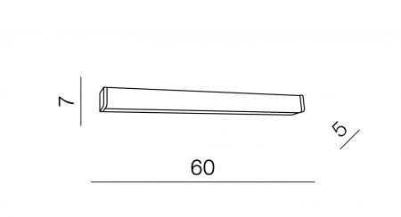 Aplica perete baie LED tub patrat Ikai 60/90/120 cm, suport crom/negru mat, IP44, AZ 2088 - Azzardo [7]