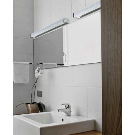 Aplica perete baie LED tub patrat Ikai 60/90/120 cm, suport crom/negru mat, IP44, AZ 2088 - Azzardo [5]