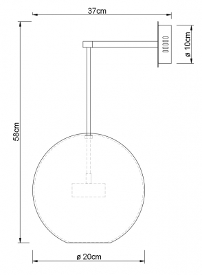 Aplica perete Capri High rotunda cu iluminare LED, sticla/suport auriu, XCW9148-1 - King [6]
