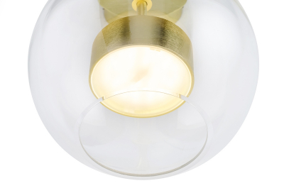 Aplica perete Capri High rotunda cu iluminare LED, sticla/suport auriu, XCW9148-1 - King [2]