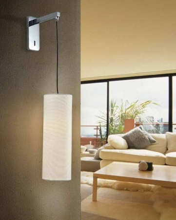 Aplica perete cu abajur cilindric pe fir Arundi 35 cm, inaltime reglabila, design modern, AZ 2613 - Azzardo [3]