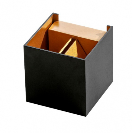 Aplica perete cub cu deschidere reglabila Arden 10x10 cm, design minimalist, metal, AZ 0952 - Azzardo [2]