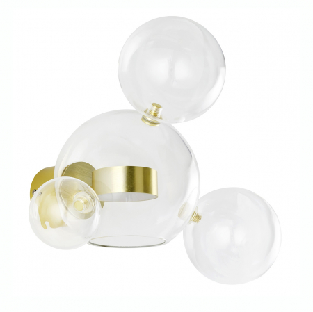 Aplice LED - Aplica perete design modern  Bubble Premium 4, iluminare LED, suport auriu, XCW9148-1A - King