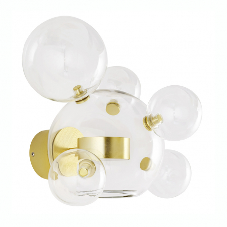 Aplice LED - Aplica perete design modern Bubble Premium 6, iluminare LED, suport auriu, XCW9148-1B - King